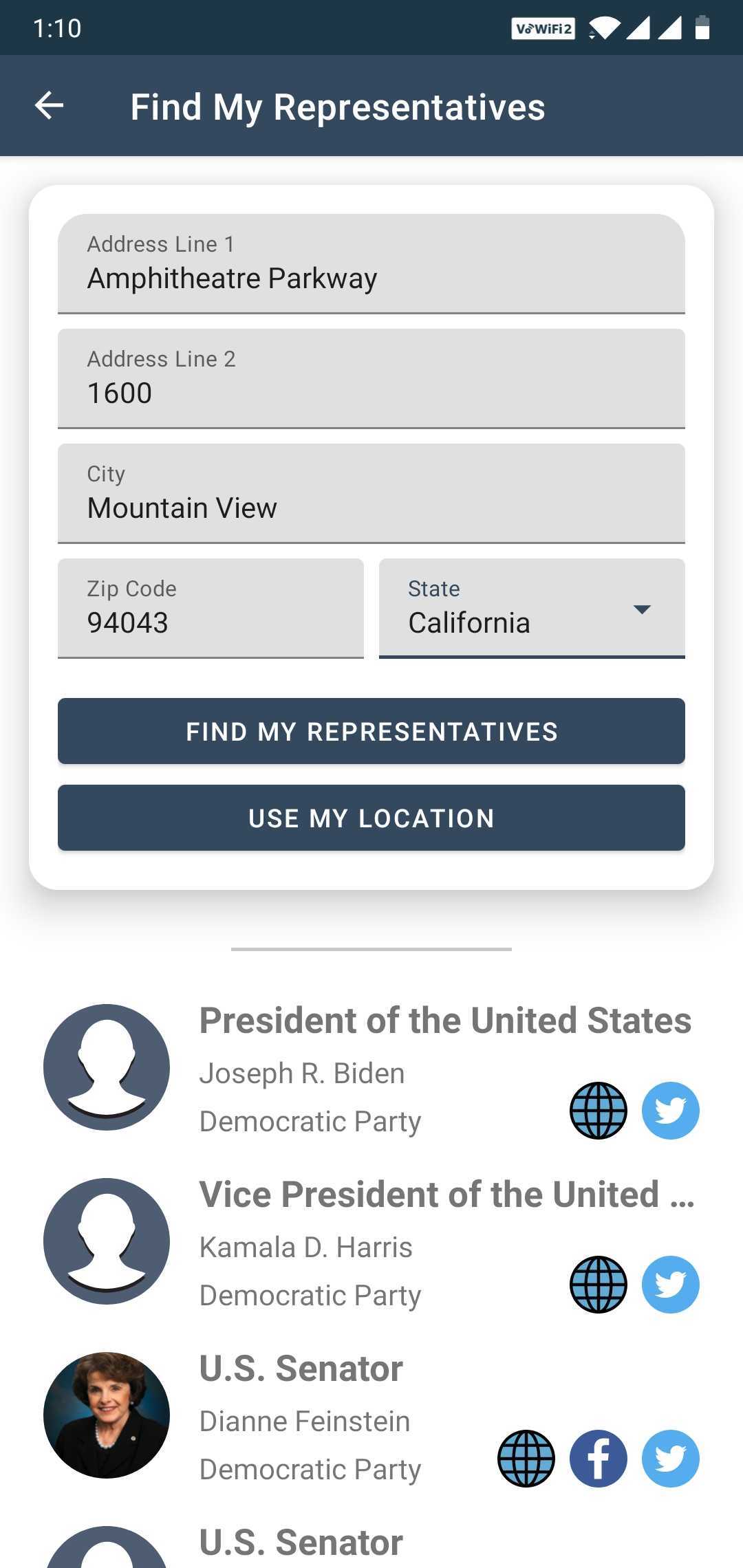 PoliticalPreparedness - An app to find information about US Elections