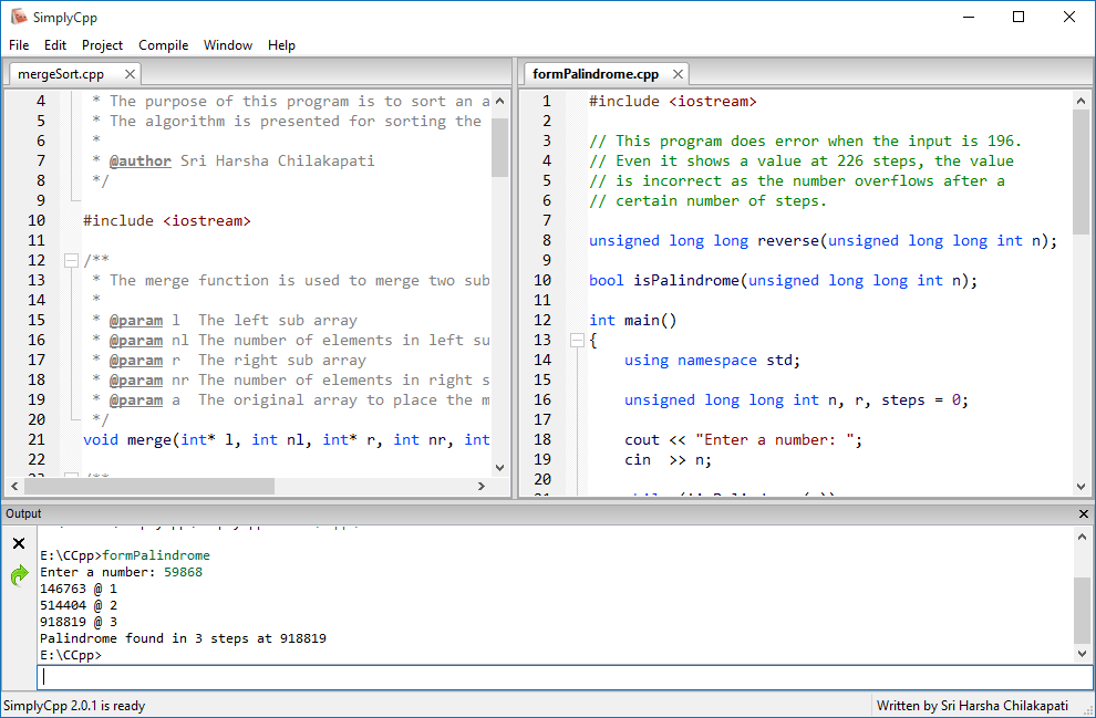 SimplyCpp - Simplest C++ IDE for Beginners